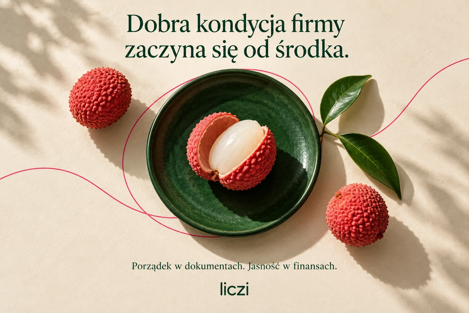 Dobra kondycja firmy zaczyna się od środka, grafika Liczi z owocami